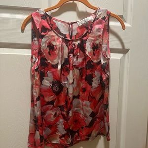 Kasper Sleeveless Floral Blouse